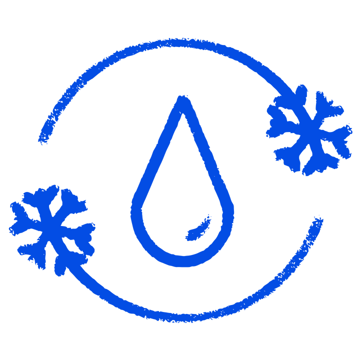 An icon indicating that the olive oil is produced using cold extraction.